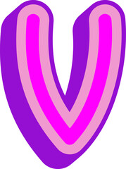 Playful Comic Style Letter Alphabet Vector Element 