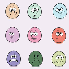 Egg Expression vector flat illustration