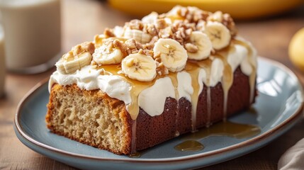Banana bread and sauce