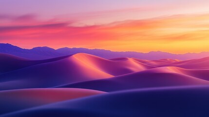 Sunset over Sand Dunes