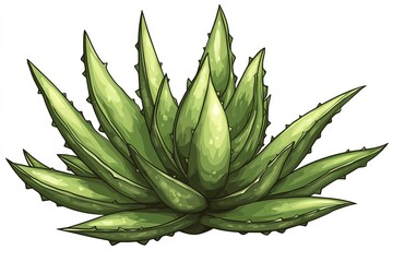 Fototapeta premium aloe on white background