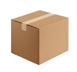 cardboard box isolated on white