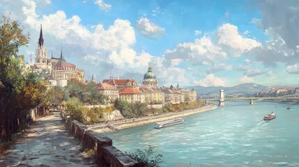 Fototapeta premium View of Danube in Budapest