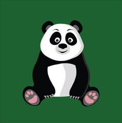Animal Fauna Panda Icon Vector