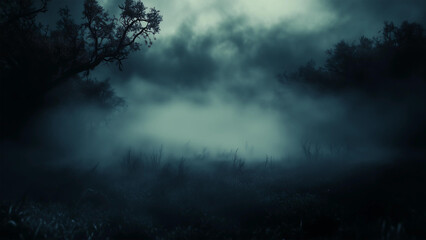 Fog In Darkness Smoke And Mist Halloween Backdrop