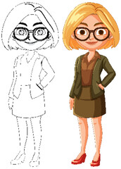 Professional Woman Vector Illustration