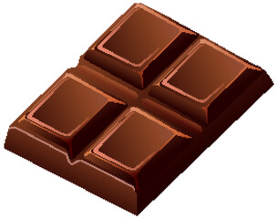 Delicious Chocolate Bar Illustration