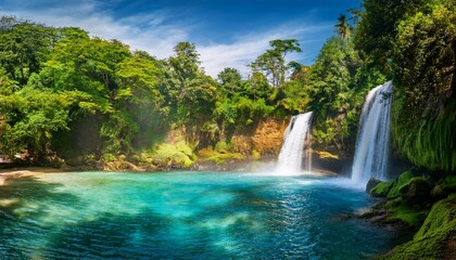 Fototapeta premium Nature and landscapes are images that reflect the beauty of the natural world, whether it is a lush green forest