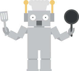 かわいいシェフロボットのイメージ素材