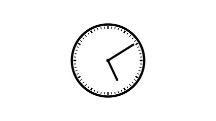 Digital wall clock icon timer illustration background.	