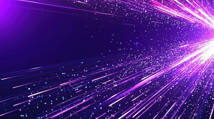 Fototapeta premium Abstract Purple and Pink Light Streaks with Sparkle Background