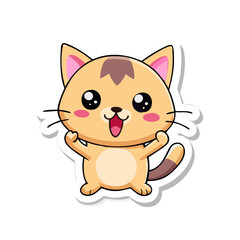 cute cat sticker art