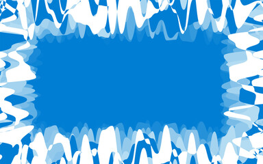Abstract Blue Ice Frame, Winter Themed Background Design. 
