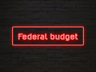 Federal budget のネオン文字