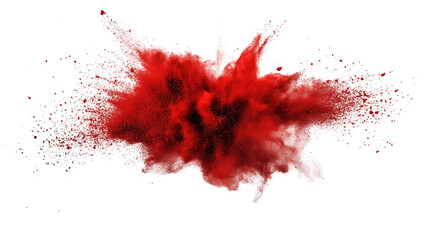 Sand flying explosion on a white transparent background