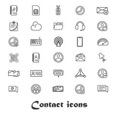 Contact icon stock vector illustration