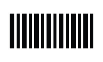 Barcode icon. Product identification code icon. Vertical strip line. Barcode template vector icon. 