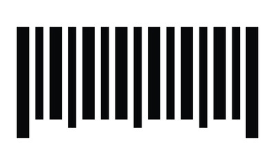 Barcode icon. Product identification code icon. Vertical strip line. Barcode template vector icon. 