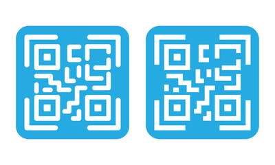Qr code. Scan QR code icon. Digital Scanning vector icon set.  Vector illustration. 