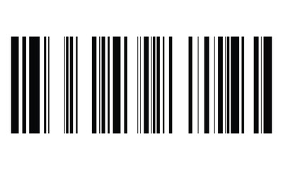 Barcode label template. Barcode icon. Product identification code vector. Vector illustration.