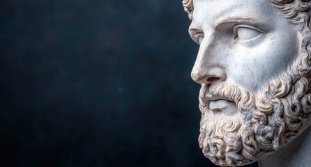 Closeup of an ancient stone sculpture