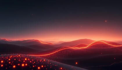 sunset in the mountains