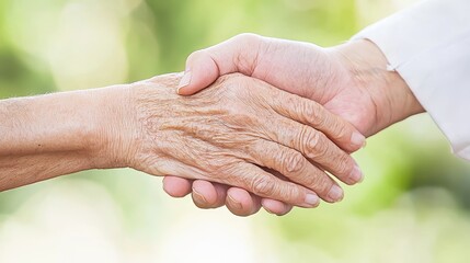 Elderly Hands Holding Young Hand    Generations  Love  Care  Support