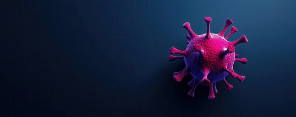 Virus outbreak in human body, 3D realistic view, attacking tissues, deep colors, high resolution, medical research theme