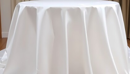 white silk plate on a table