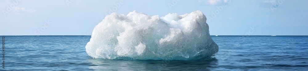 Sticker Majestic iceberg floating in serene ocean