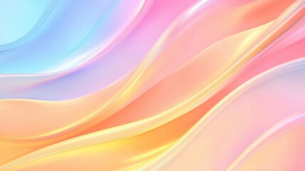 Fototapeta premium Abstract Pastel Swirls Curved Lines Flowing Gradient Background