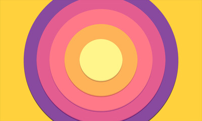 colorful 3d radial vector illustration. Abstract rings background for business presentation. circular motion layer illustration. colorful pattern concept. Modern surface texture for banner or poster 

