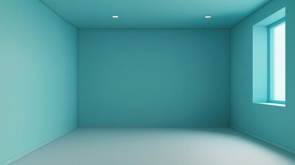 Blank 3D Space for Text and Visuals on Plain Background