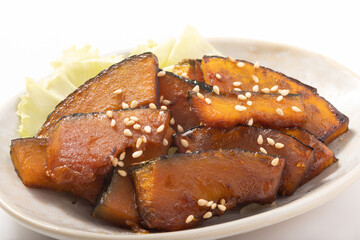 カボチャ　甘辛焼き