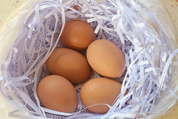 eggs in a basket