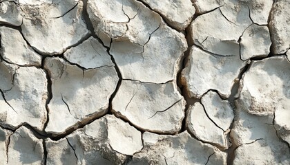 Drought-impacted Earth With Cracked, Sun-baked Surface