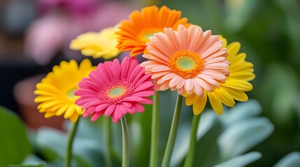 Gerbera Blossoms in a Vibrant Display