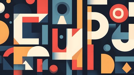 Simple Typography: A flat design poster featuring minimalist, sans-serif typography with clean, uniform weights, no decorative elements, and a strong emphasis on readability