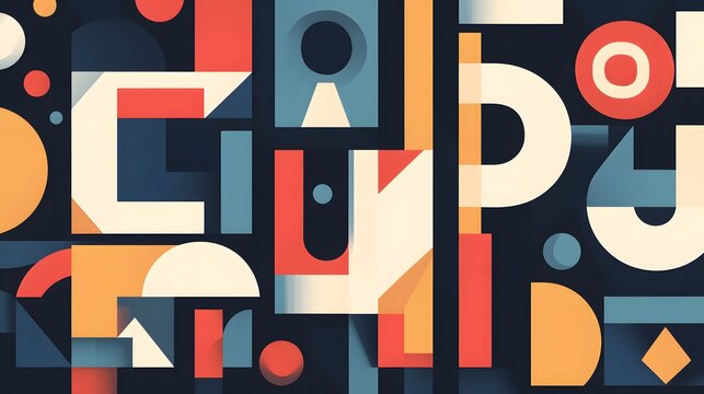 Simple Typography: A flat design poster featuring minimalist, sans-serif typography with clean, uniform weights, no decorative elements, and a strong emphasis on readability