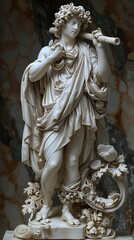 Obraz premium Marble Sculpture of a Classical Figure