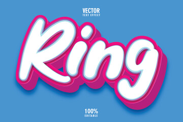 editable 3D text effect Ring style