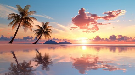 Obraz premium Sunset Paradise Beach