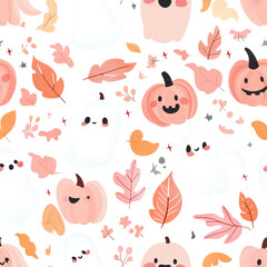 Seamless halloween patterns for background
