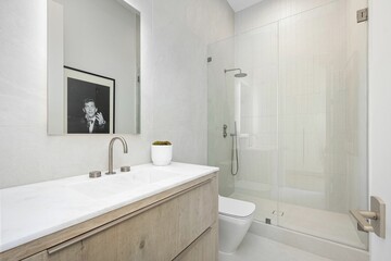 Modern house with wooden facade at sunset