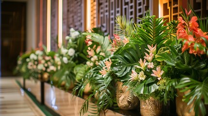 Plants for the wedding stage decorating