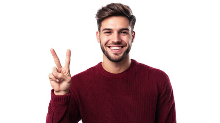 Naklejka premium man showing his finger