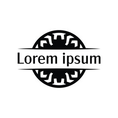 Ornamental Mandala-Inspired Circle Frame for Artistic Branding