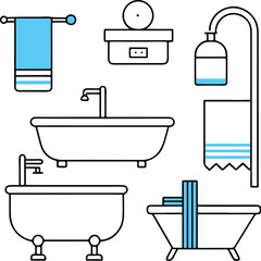 set of bathroom accessories