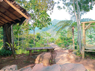 The natural beauty of the countryside from the top of the mountains