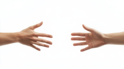 Man hand help sign isolated on white background